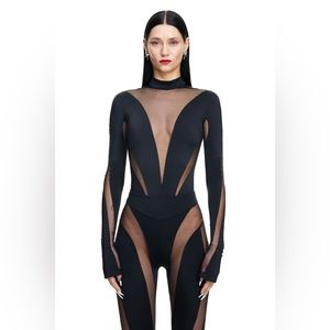 H&M x MUGLER Mesh bodysuit